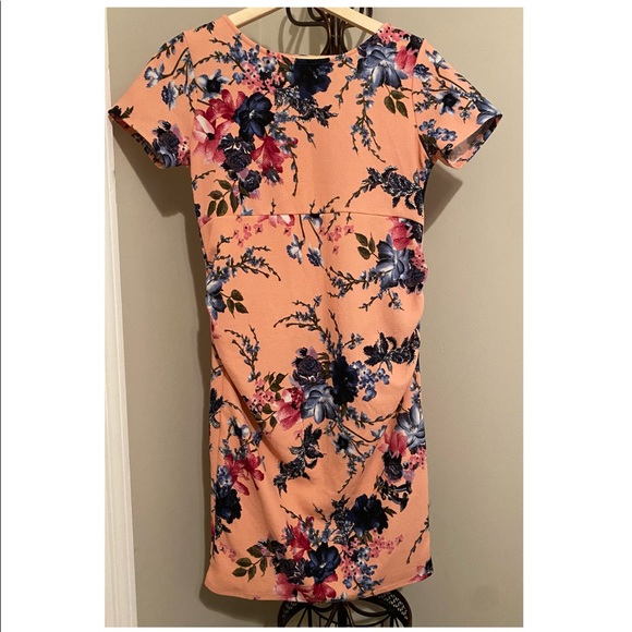 PINK BLUSH MATERNITY DRESS - Picture 1 of 5